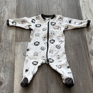 Tuffy Adorable Black and White Kids One Piece